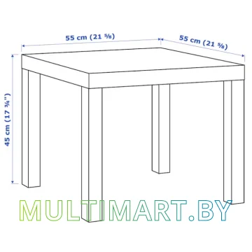 Журнальный столик Ikea Лакк 704.499.11 (белый)  картинка 7